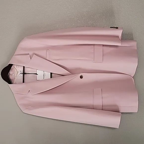 Marella Derby Blazer Jacket Pink Size 12 $545