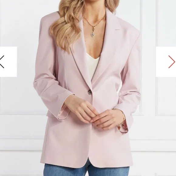 Marella Derby Blazer Jacket Pink Size 12 $545
