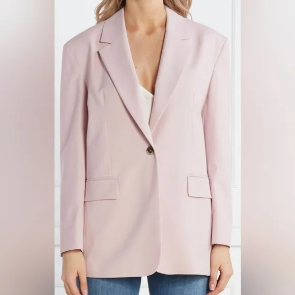 Marella Derby Blazer Jacket Pink Size 12 $545