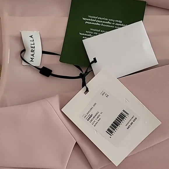Marella Derby Blazer Jacket Pink Size 12 $545