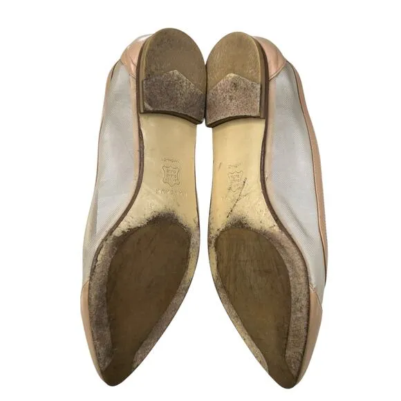 Margaux Women’s The Pointe Napa Nude Mesh Ballet Flats Size 38.5 US 8.5