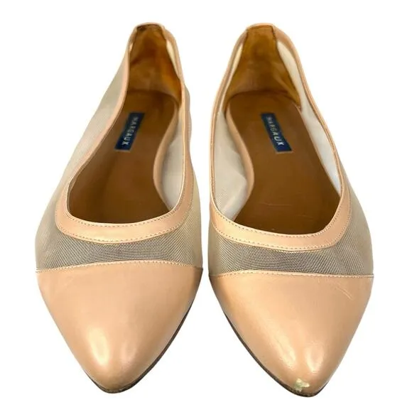 Margaux Women’s The Pointe Napa Nude Mesh Ballet Flats Size 38.5 US 8.5