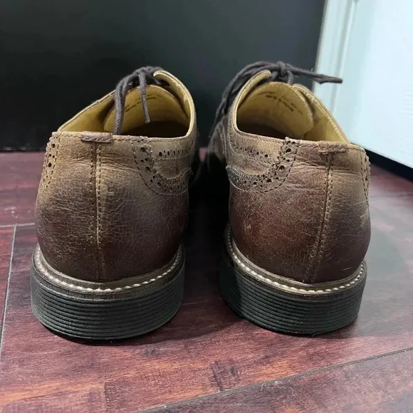 Martin Dingman Mens Shoes Sz 11M Oxford Brown Leather Wing Tip Worn 1X Like NEW!