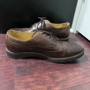 Martin Dingman Mens Shoes Sz 11M Oxford Brown Leather Wing Tip Worn 1X Like NEW!