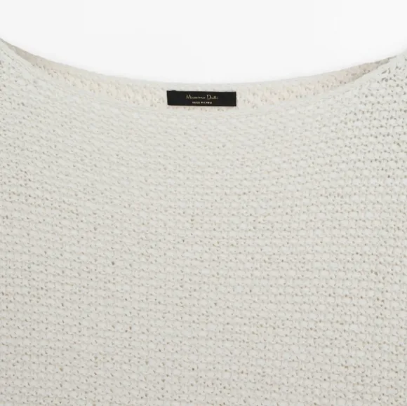 Massimo Dutti Knit Boat Neck Sweater