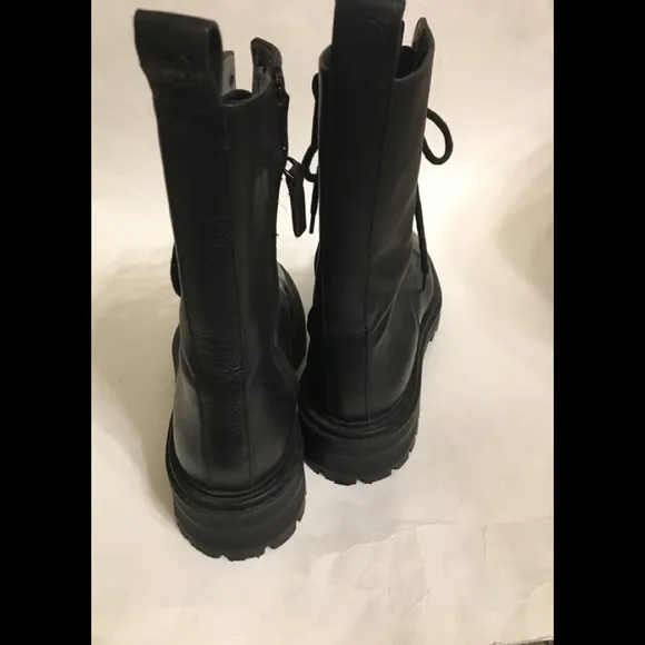 MASSIMO DUTTI  Lace-up Leather Ankle Boots