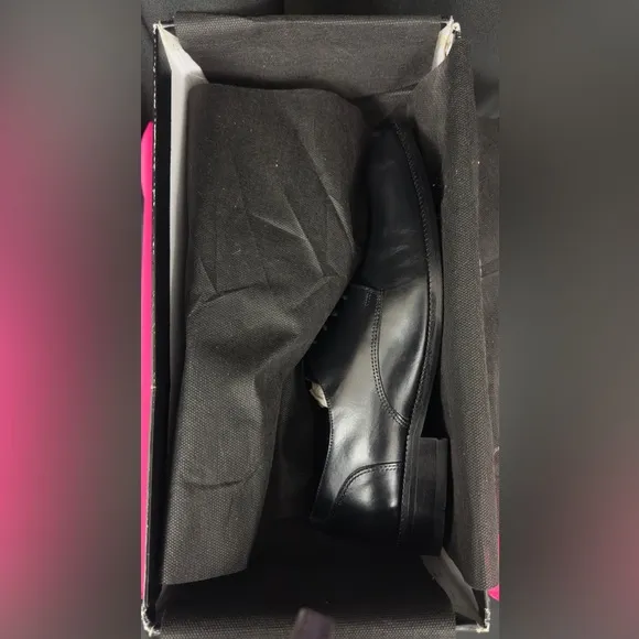 Massimo Matteo Black  4-Eye Blucher Classic 24 Man’s Oxford      7.5M        NIB