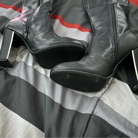 Material Girl Lace Up Thigh High Boots