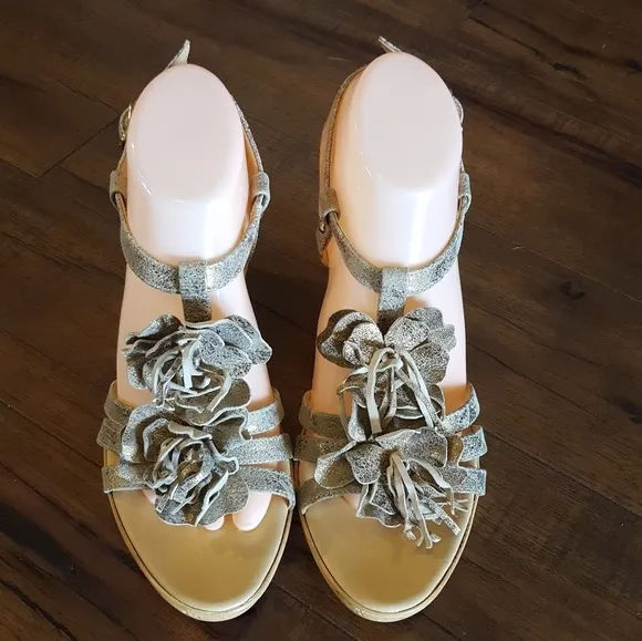 Matisse Jazz Gold Ankle Strap Wedges