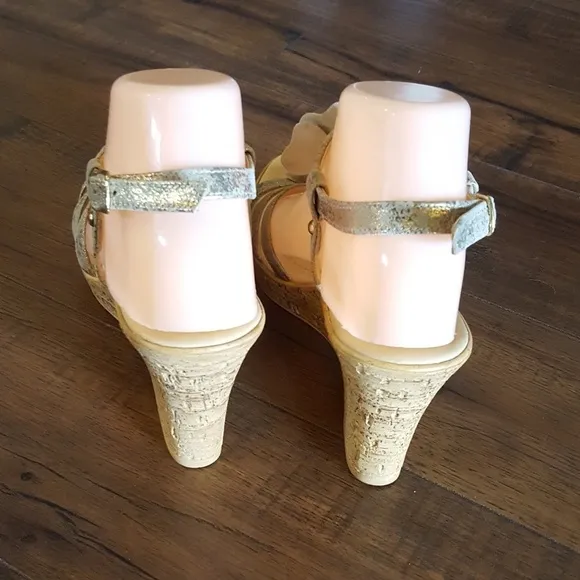 Matisse Jazz Gold Ankle Strap Wedges