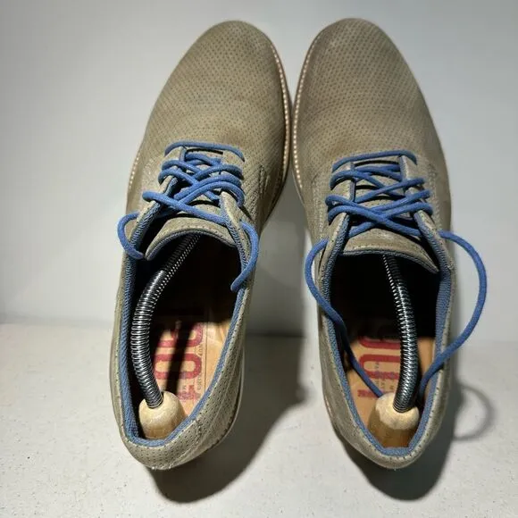 Men’s 1901 US 10 Made in Brazil Leather Suede Derby Oxford Tan Crepe Shoe