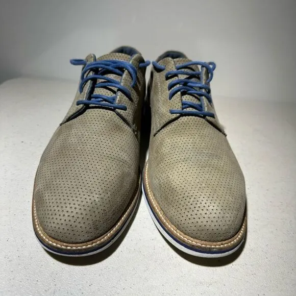 Men’s 1901 US 10 Made in Brazil Leather Suede Derby Oxford Tan Crepe Shoe