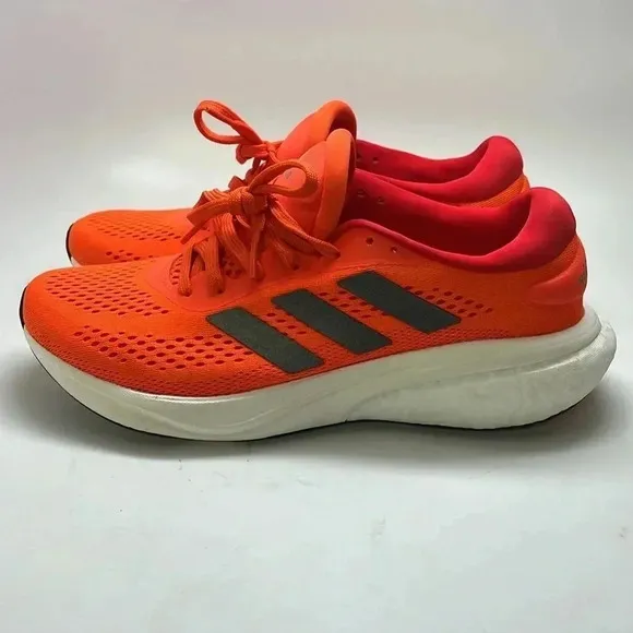 Men’s Adidas Supernova 2 Running Shoes Size 9 Orange/Black/White