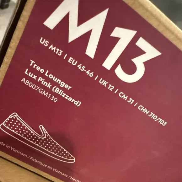 Men's Allbirds  Tree Loungers In Lux Pink Size 13 NIB All Birds