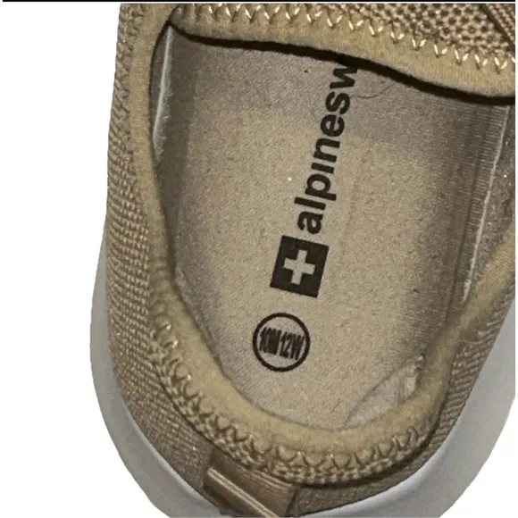 Men’s Alpine Swiss Sneakers Size 10M 12W Tan and White
