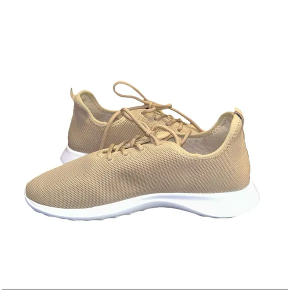 Men’s Alpine Swiss Sneakers Size 10M 12W Tan and White