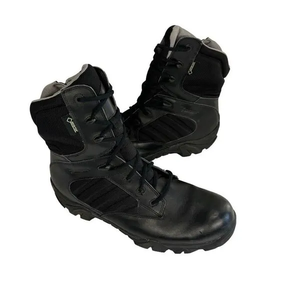 Men’s Bates gore text black leather combat boots size 14