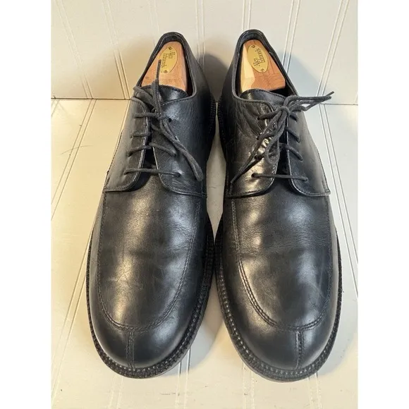 mens black J Crew split toe oxford dress shoes leather lace up derby italy 11 D