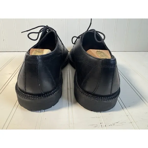 mens black J Crew split toe oxford dress shoes leather lace up derby italy 11 D