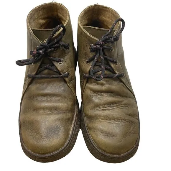Men’s Camper Brand Green Leather Lace Up Boots Size 38