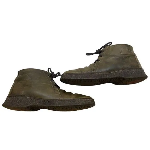 Men’s Camper Brand Green Leather Lace Up Boots Size 38