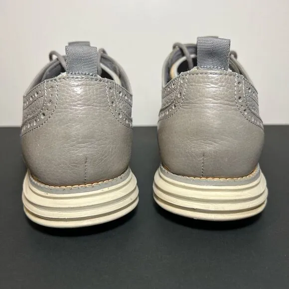 Mens COLE HAAN Original Grand OS Novelty Gray Oxford Shoes / Size 10 Medium