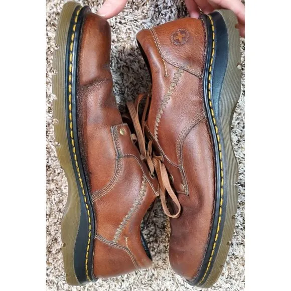 Men's Dr. Marten's Brown Leather Derby Shoes, Size 13M, 12079