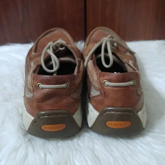 Men's Dunham Captain Mesh Brown Boat Shoe 9 1/2D