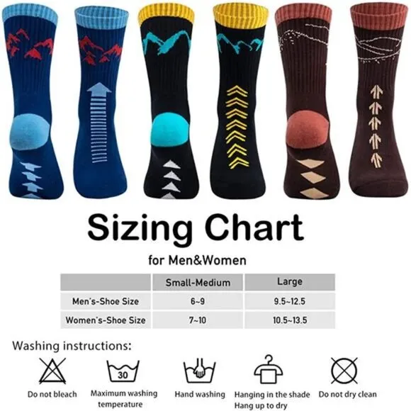 Men's Hiking Socks Moisture Wicking Cushion Crew Socks 4 Pack