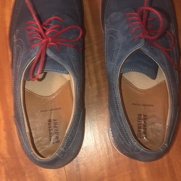 Mens J&amp;M Blue soft leather wingtips