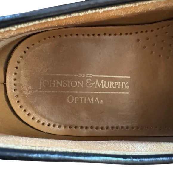 Men’s Johnston and Murphy Optima Size 11 Black Leather Oxford/Derby Shoes