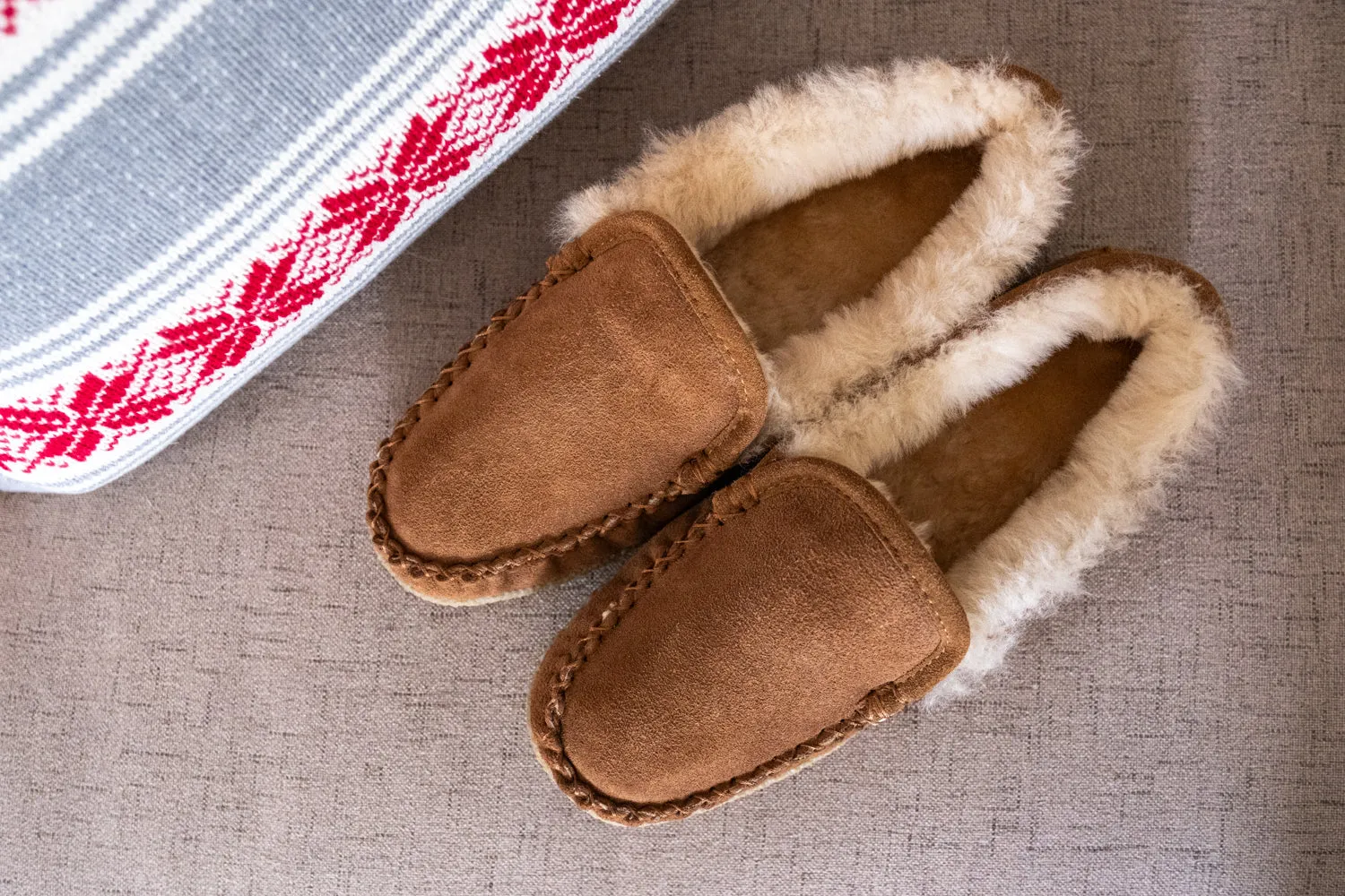 Men's Lined Suede Slippers (Final Clearance - Size 12 ONLY)