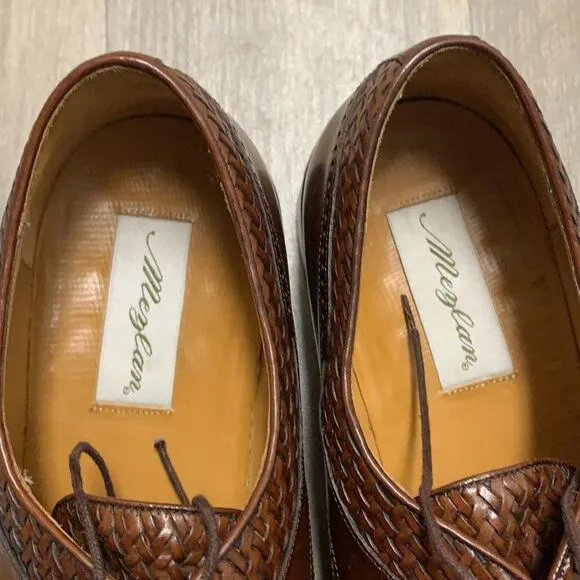 Mens‎ Mezlan Genuine Crocodile Woven Lace Up Oxford Shoes