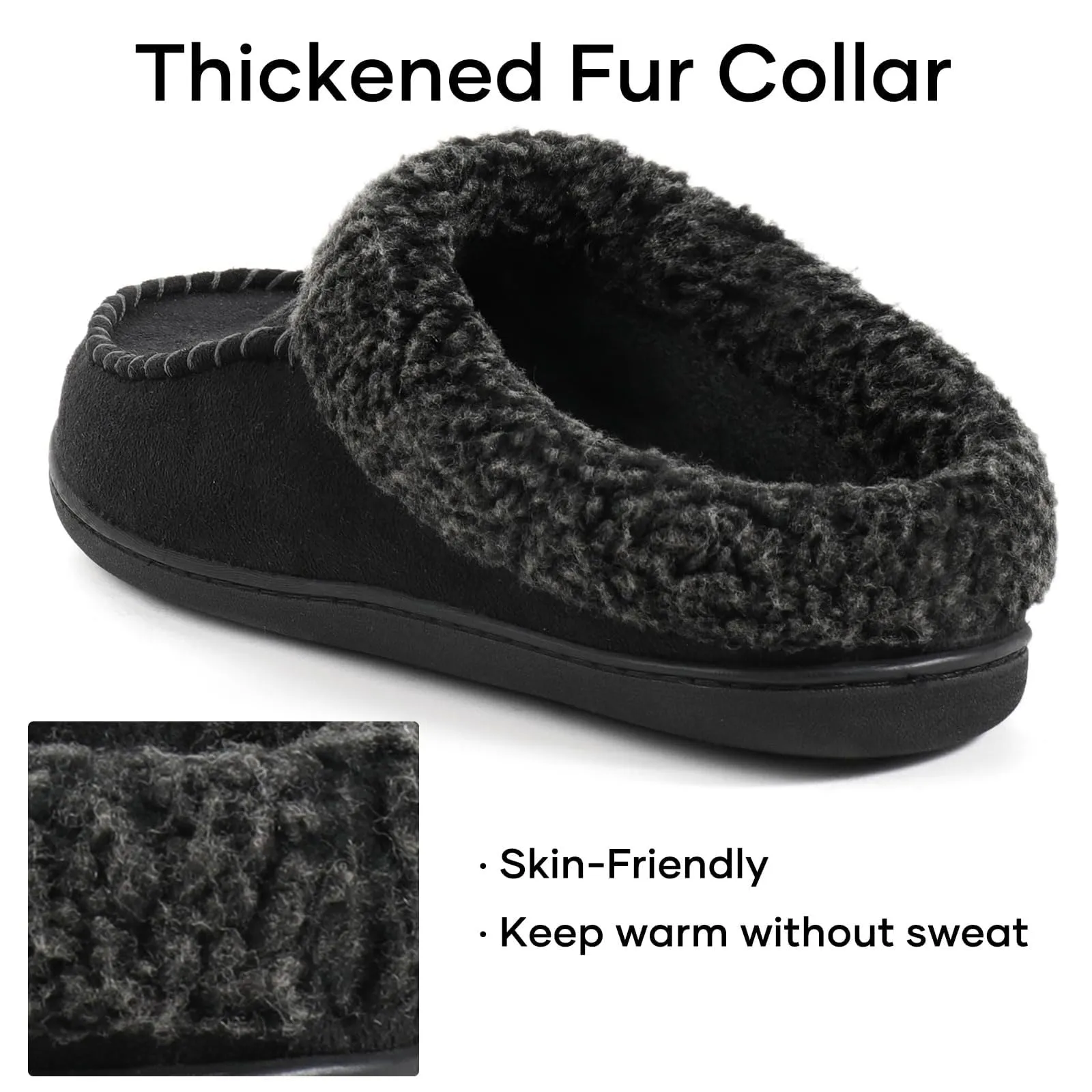 Men's Micro-suede Indoor/Outdoor Moccasins with EVA Foam Soles