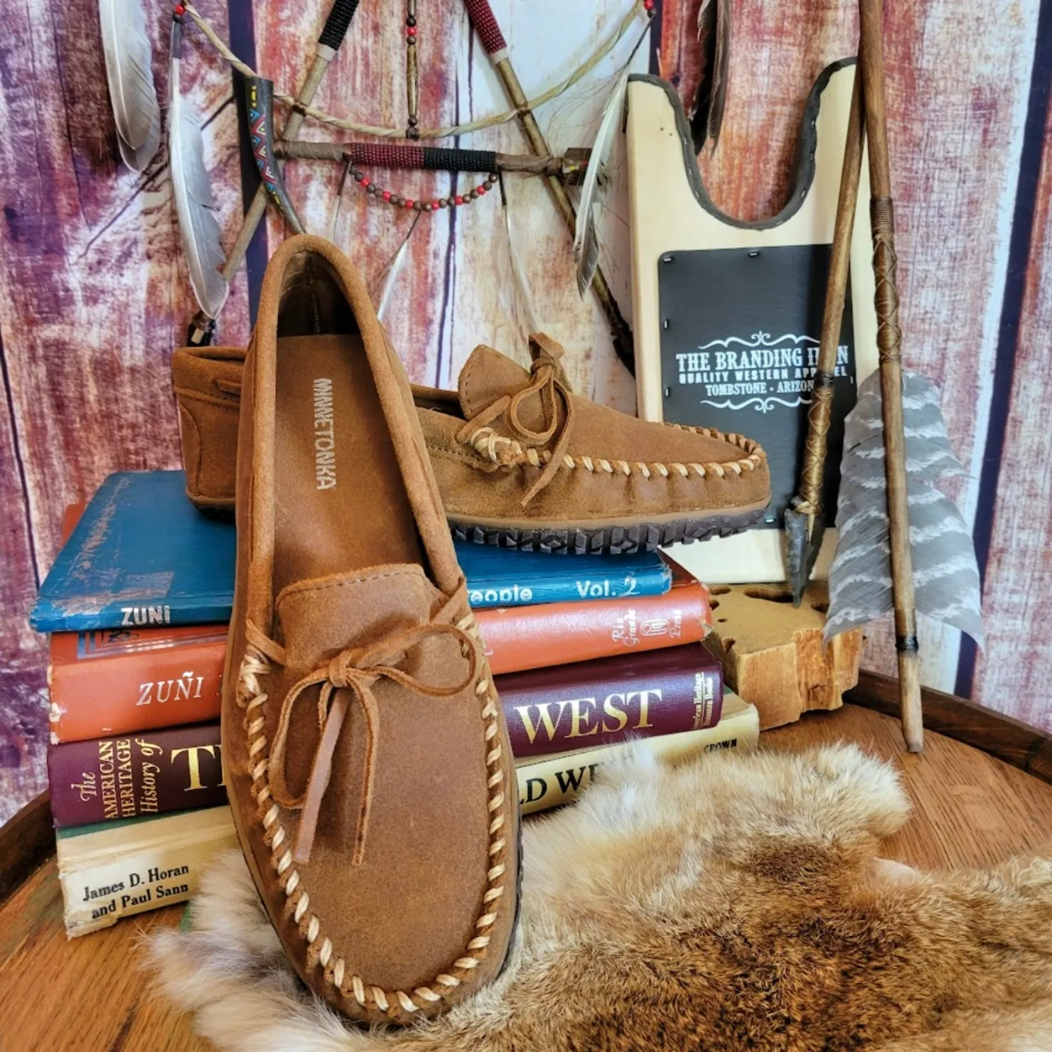 Men's Moccasins the "Tie Tread" by Minnetonka 793A
