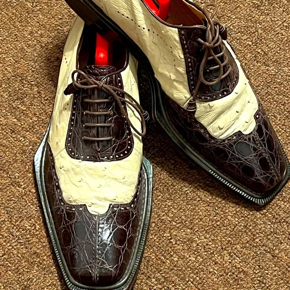 Men's Two-Tone Leather Dress Shoes