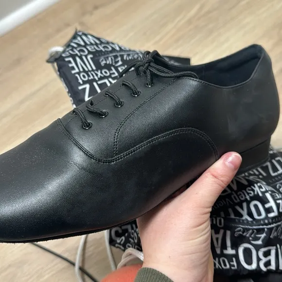 Men's Very Fine Black Ballroom Dance Shoes with Bag Size 11