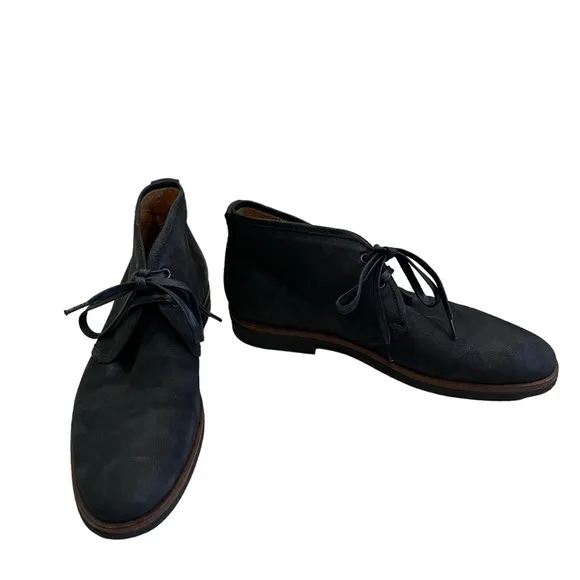 Men’s Vince Black Nubuck Leather Lace Up Chukka Boots, Sz 8.5