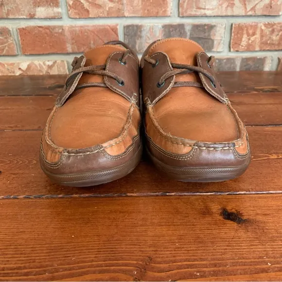 Mephisto Spinnaker Men's Two-Tone Brown Low Top Boat Shoe Size 10 1/2