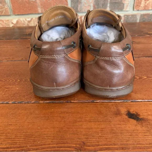 Mephisto Spinnaker Men's Two-Tone Brown Low Top Boat Shoe Size 10 1/2