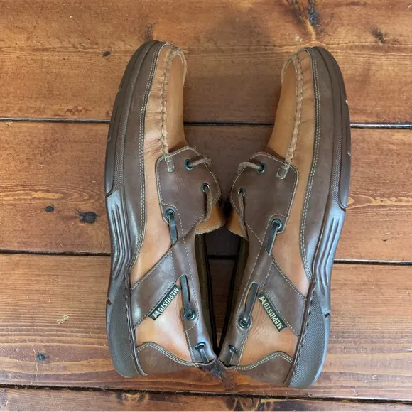 Mephisto Spinnaker Men's Two-Tone Brown Low Top Boat Shoe Size 10 1/2