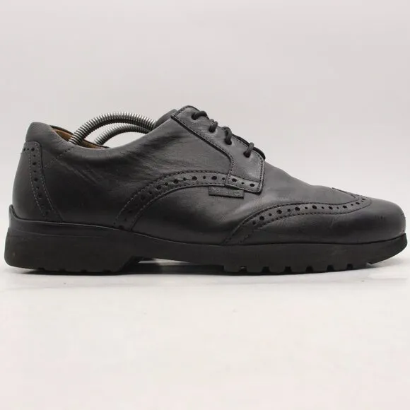 Mephisto Wingtip Men's Size 8.5 Brogue Derby Dress Oxford Black Leather Shoes