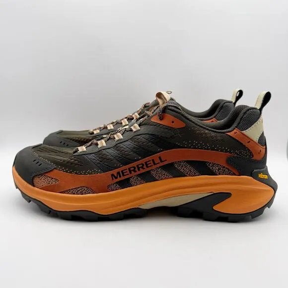 Merrell Mens Moab Speed 2 Hiking Shoes US 14M Orange Athletic GORTEX WP NIB