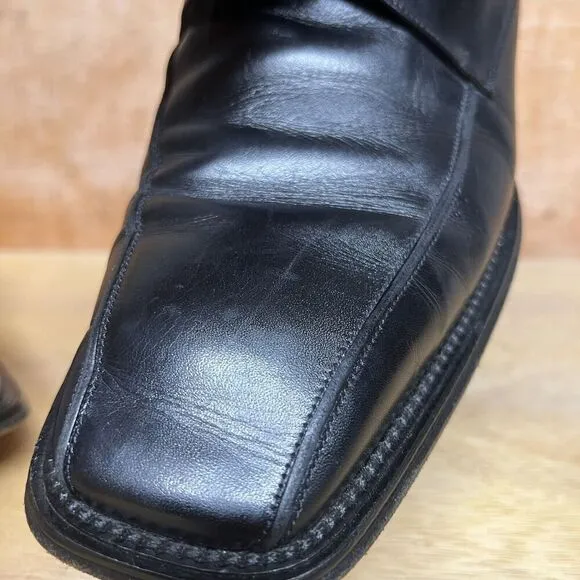 Mezlan Black Leather Oxford Derby Lace Up Shoes Men Size 10.5 M Made In Spain