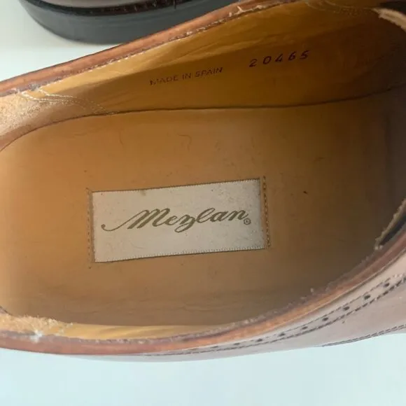 Mezlan Brown Leather Lace-up Oxford Derby Dress Shoe Spain Men’s Size 12