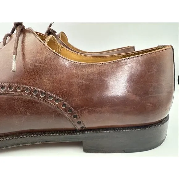 Mezlan Castilla Men’s Brown Leather Derby Dress Shoes Sz 11 Made in Spain