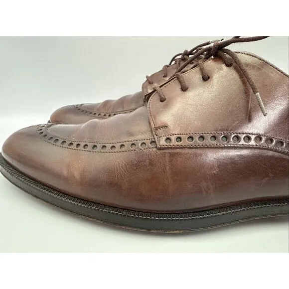 Mezlan Castilla Men’s Brown Leather Derby Dress Shoes Sz 11 Made in Spain