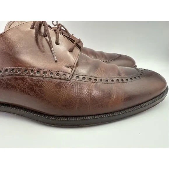Mezlan Castilla Men’s Brown Leather Derby Dress Shoes Sz 11 Made in Spain
