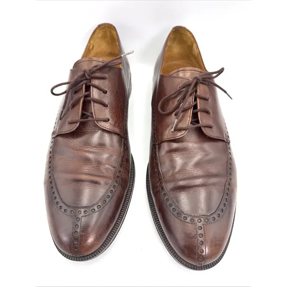 Mezlan Castilla Men’s Brown Leather Derby Dress Shoes Sz 11 Made in Spain