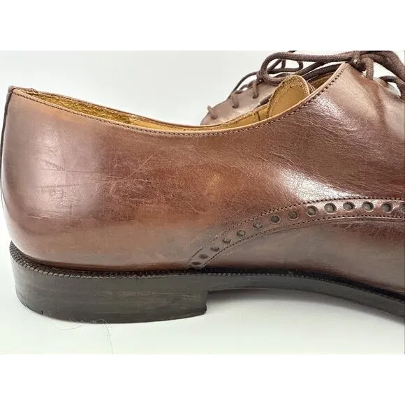 Mezlan Castilla Men’s Brown Leather Derby Dress Shoes Sz 11 Made in Spain